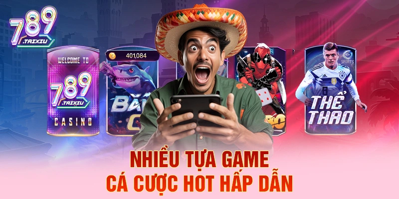 Đa dạng tựa game cá cược tại vua88